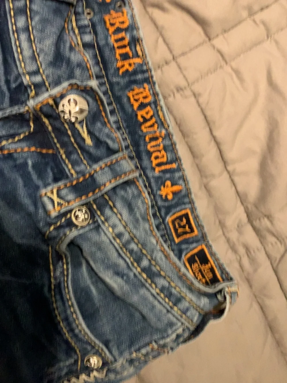 Rock Revival Medium Blue Embellished Bootcut Jeans - Picture 4 of 4